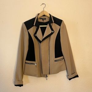 Tan and Black jacket from White House Black Market